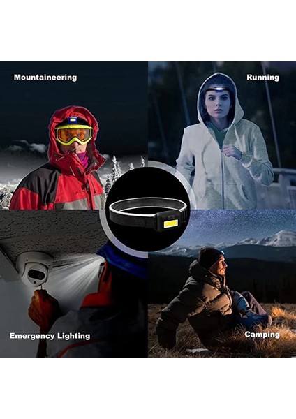 PS-T89 Pilli Cob LED 3 Mod Su Geçirmez Kafa Feneri Lambası fırsatları