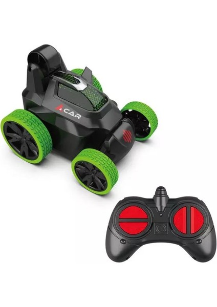 Uzaktan Kumandalı Akrobatik Zıppır Şarjlı Araba Yeşil