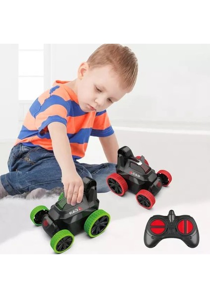 Uzaktan Kumandalı Akrobatik Zıppır Şarjlı Araba Yeşil fırsatları