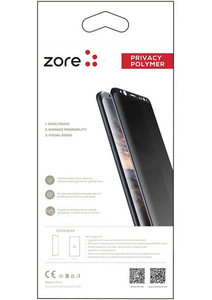 Huawei P30 Pro Zore Privacy Polymer Nano Ekran Koruyucu modelleri