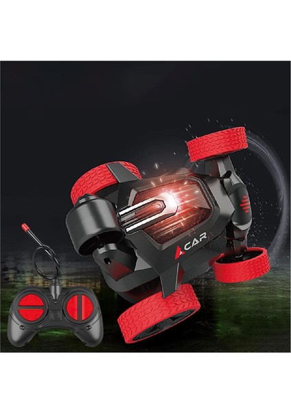 Uzaktan Kumandalı Akrobatik Zıppır Şarjlı Araba Kırmızı