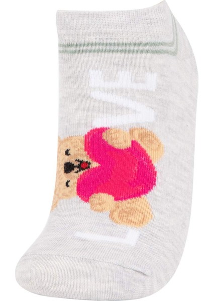 Kadın 3'lü Pamuklu Patik Çorap