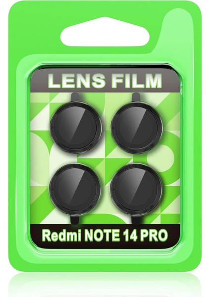 Buğz Xiaomi Redmi Note 14 Pro 5g Raze Metal Kamera Lens - Siyah