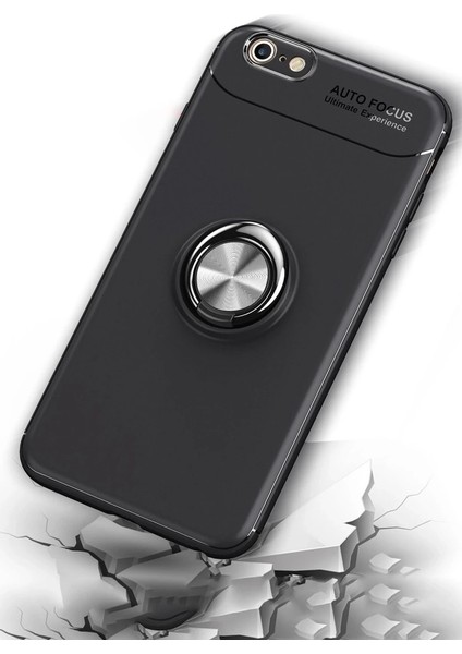 Buğz Iphone 6 Kılıf Range Yüzüklü Silikon - Kırmızı