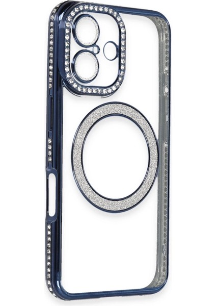 Buğz Newface Iphone 16 Kılıf Joke Simli Magneticsafe Kılıf - Lacivert fiyatları