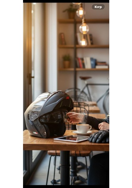 Sway Sw 917 Mat Siyah Çene Açılır Güneş Gözlüklü Motosiklet Kask fırsatları