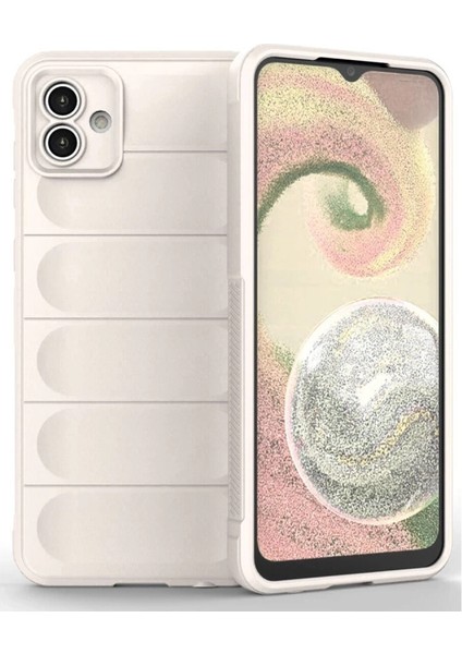Buğz Samsung Galaxy A04E Kılıf Optimum Silikon - Krem