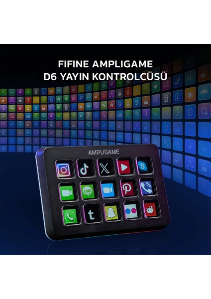 Ampligame D6 Stream Deck - Yayın Kontrolcüsü fiyatları