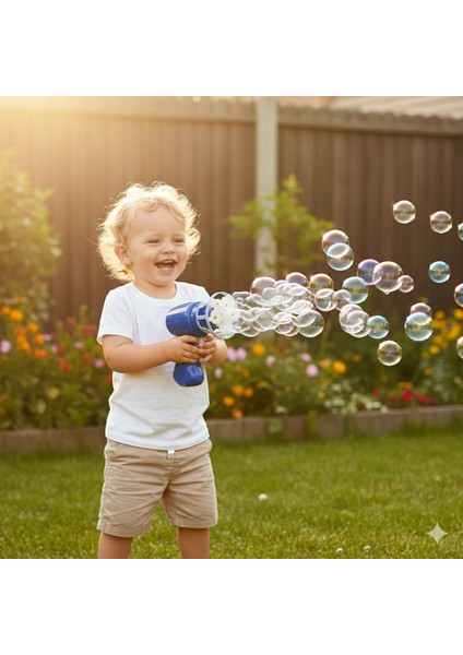 Çok Delikli Köpük Baloncuk Tabancası Mavi modelleri