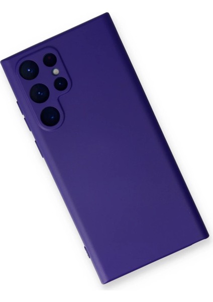 Buğz Samsung Galaxy S23 Ultra Kılıf Nano Içi Kadife Silikon - Mor modelleri