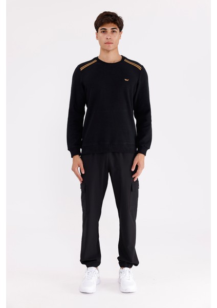 Selanik Kumaş Yapılı Esnek Manşetli Konforlu Rahat Kesim Sweatshirt