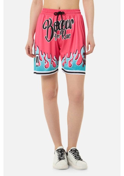 Printed Short Fuxia