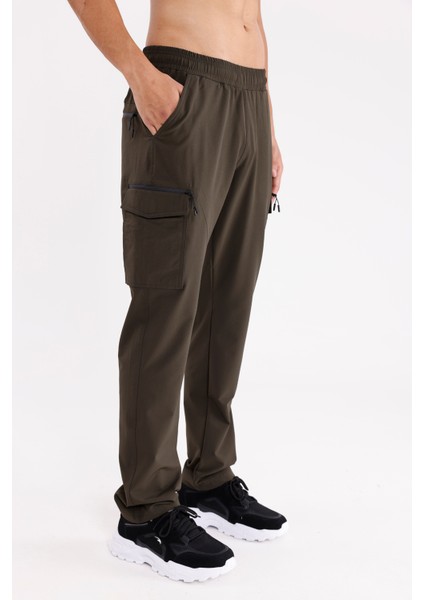 Yan Fermuarlı Kapaklı Cepli Esnek Bel Lastikli Düz Paça Rahat Kalıp Kargo Tarzı Eşofman Altı fırsatları