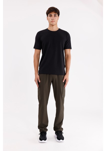 Yan Fermuarlı Kapaklı Cepli Esnek Bel Lastikli Düz Paça Rahat Kalıp Kargo Tarzı Eşofman Altı indirimleri