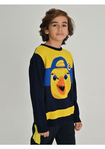 Çocuk Trıbun Jakarlı Yellow Sweat