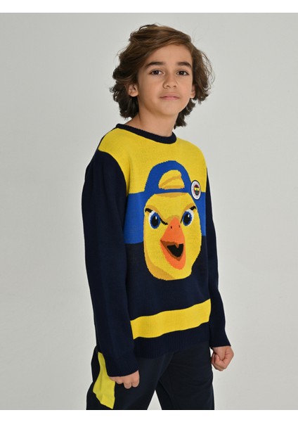 Çocuk Trıbun Jakarlı Yellow Sweat