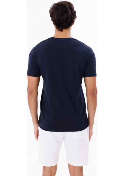 Grafik Baskılı Bisiklet Yaka Rahat Kalıp Kısa Kollu Tişört modelleri