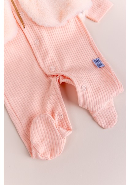 Peluş Yelekli Pamuklu Ikili Kız Bebek Tulum Set fırsatları