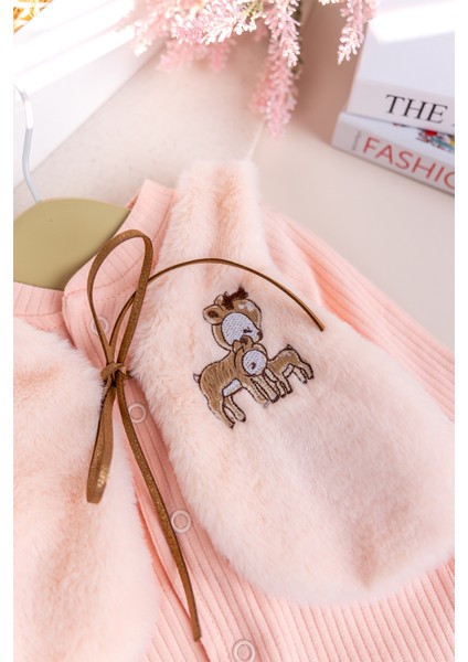 Peluş Yelekli Pamuklu Ikili Kız Bebek Tulum Set indirimleri