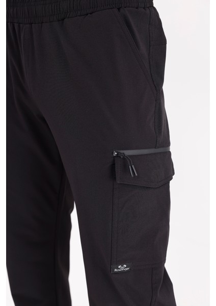 Yan Fermuarlı Kapaklı Cepli Esnek Bel Lastikli Düz Paça Rahat Kalıp Kargo Tarzı Eşofman Altı indirimleri