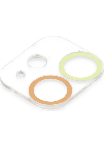 Buğz Iphone 12 Mini Renkli Kamera Lens Koruma Cam - Sarı-Turuncu modelleri
