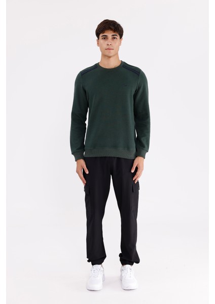 Selanik Kumaş Yapılı Esnek Manşetli Konforlu Rahat Kesim Sweatshirt