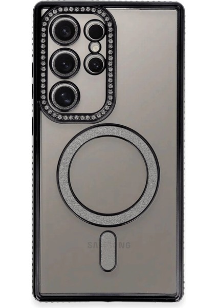 Buğz Newface Samsung Galaxy S24 Ultra Kılıf Joke Simli Magneticsafe Kılıf - Siyah fiyatları