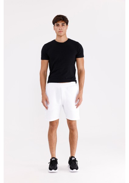 Petek Dokulu Esnek Bel Yan Cepli Fermuarlı Arka Cepli Yumuşak Pamuklu Rahat Kalıp Diz Üstü Şort indirimleri