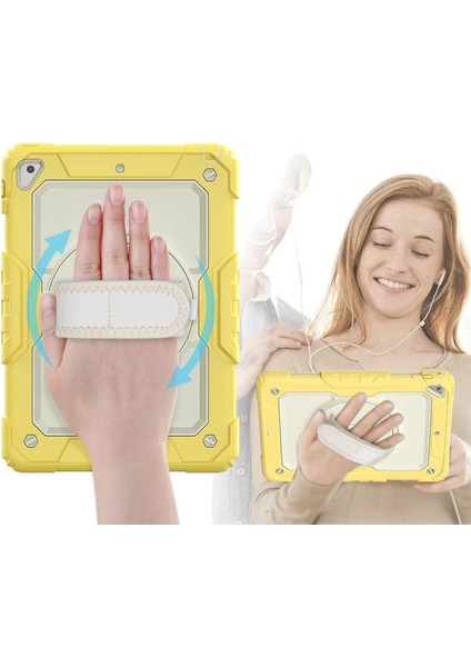 Buğz Ipad 5 Air 9.7 Kılıf Strap New Tablet Kapak - Sarı fiyatları
