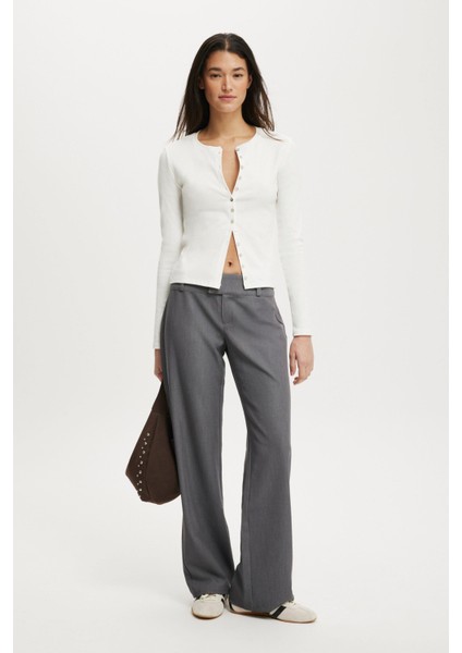 Beyaz Slim Fit Düğmeli Kadın Hırka MG2580 fiyatları