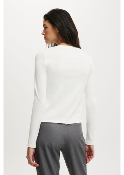 Beyaz Slim Fit Düğmeli Kadın Hırka MG2580 modelleri