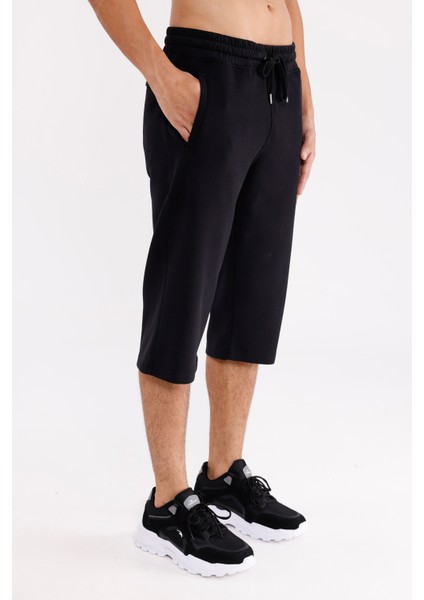 Yumuşak Modal Karışımlı Bağcıklı Elastik Bel Yan Cepli Arka Cepli Diz Altı Kesim Rahat Kalıp Spor Kapri fırsatları