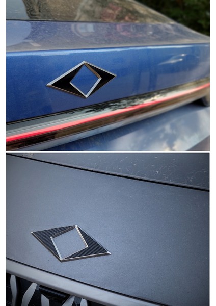 Togg T10F Sedan Uyumlu Amblem Kaplama Sticker Set / MAT KARBON SİYAH fiyatları