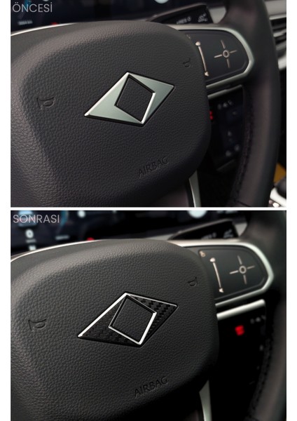 Togg T10F Sedan Uyumlu Amblem Kaplama Sticker Set / MAT KARBON SİYAH modelleri