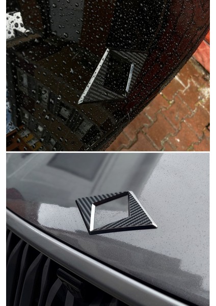 Togg T10F Sedan Uyumlu Amblem Kaplama Sticker Set / MAT KARBON SİYAH indirimleri