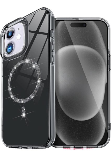 Buğz Apple Iphone 11 Live Diamond Magsafe Kapak - Siyah