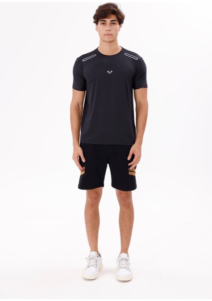 Yumuşak Dokulu Esnek Bisiklet Yaka Rahat Kalıp Düz Form Kısa Kollu Tişört