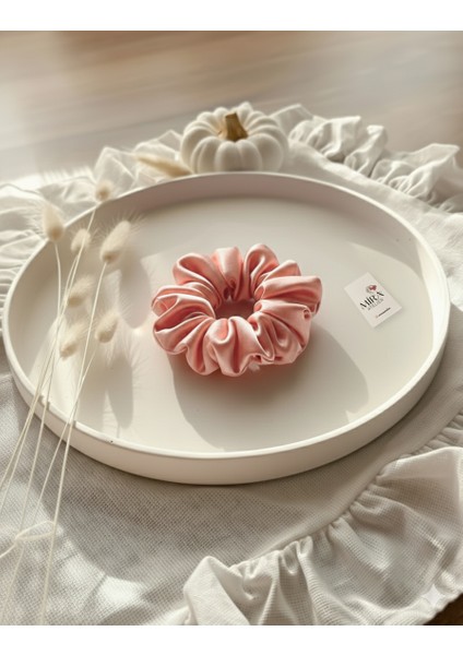 Çocuk Saten Toka - Pure Somon – Tekli Lüks Lastik Model Scrunchie fiyatları