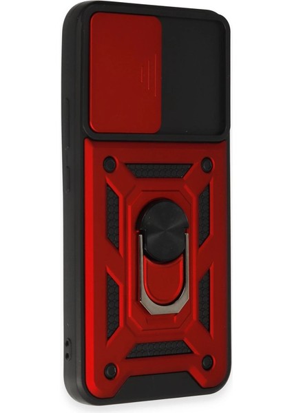 Buğz Samsung Galaxy A34 5g Kılıf Pars Lens Yüzüklü Silikon - Kırmızı fiyatları