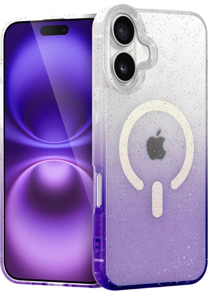 Buğz Apple Iphone 16 Plus Pummel Shiny Magsafe Kapak - Mor