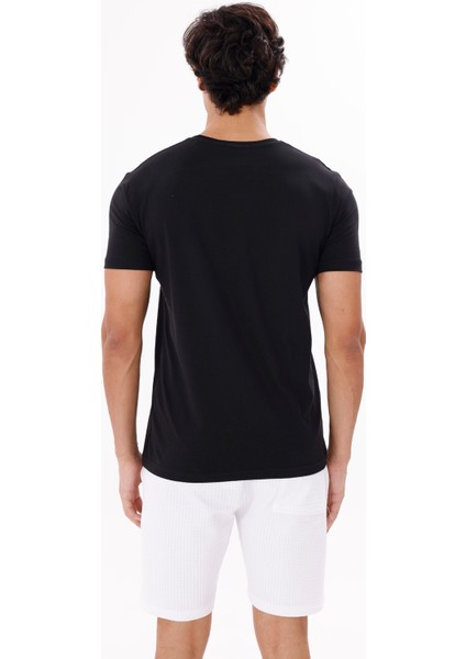 Grafik Baskılı Bisiklet Yaka Rahat Kalıp Kısa Kollu Tişört modelleri