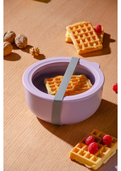 Moca Stoneware Hava Geçirmez Şeffaf Kapaklı Saklama Kabı 1000 ml | Mor modelleri