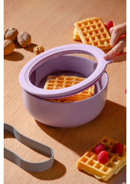 Moca Stoneware Hava Geçirmez Şeffaf Kapaklı Saklama Kabı 1000 ml | Mor fırsatları