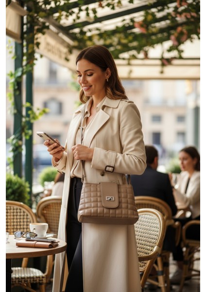 Kadın Vizon Kapitone Omuz Çantası fiyatları