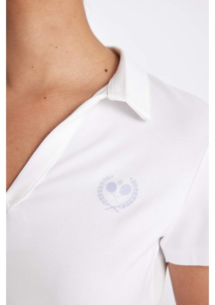 Standart Fit Polo Yaka Sporcu Kısa Kollu Polo Tişört B4573AX24SP