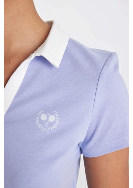 Standart Fit Polo Yaka Sporcu Kısa Kollu Polo Tişört B4573AX24SP