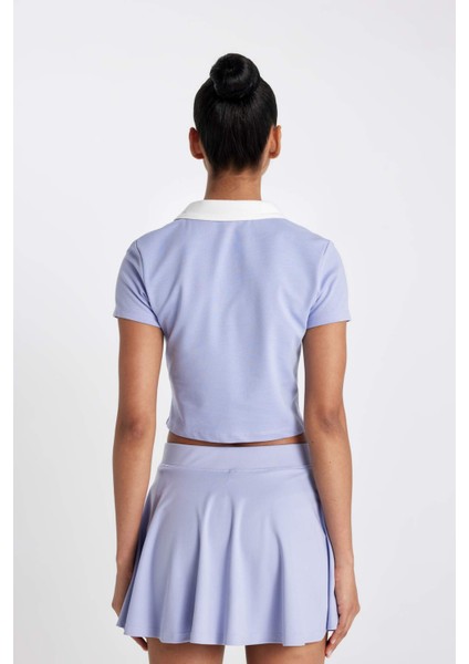 Standart Fit Polo Yaka Sporcu Kısa Kollu Polo Tişört B4573AX24SP