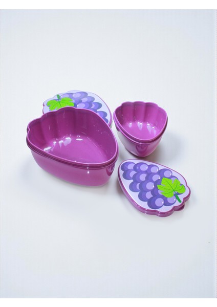 Saklama Kabı 2'li - Meyve Baskılı - 550+250 ml - Bpa Içermez modelleri