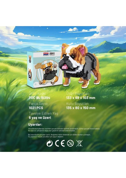 Evcil Hayvan Serisi – Mini Bulldog (BL18394) – Mikro Blok Yapı Oyuncakları Seti fiyatları