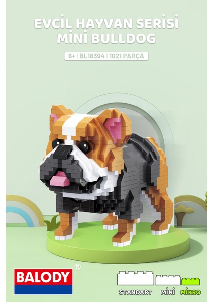 Evcil Hayvan Serisi – Mini Bulldog (BL18394) – Mikro Blok Yapı Oyuncakları Seti indirimleri